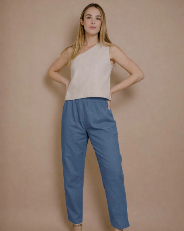 pantalon cléa lin sable