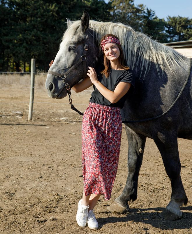 jupe mélanie champ de fleurs