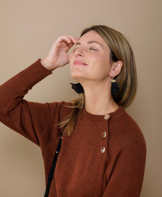 robe pull holly rouille