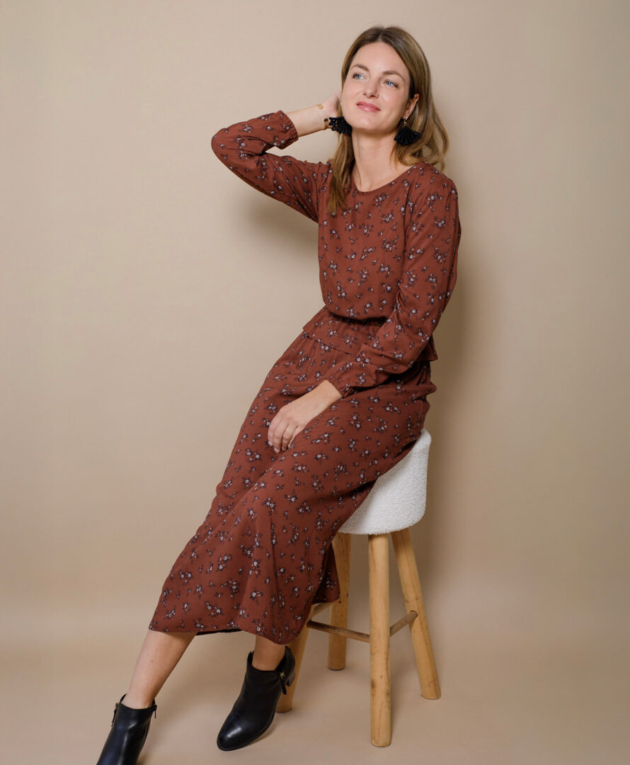 robe pull holly rouille