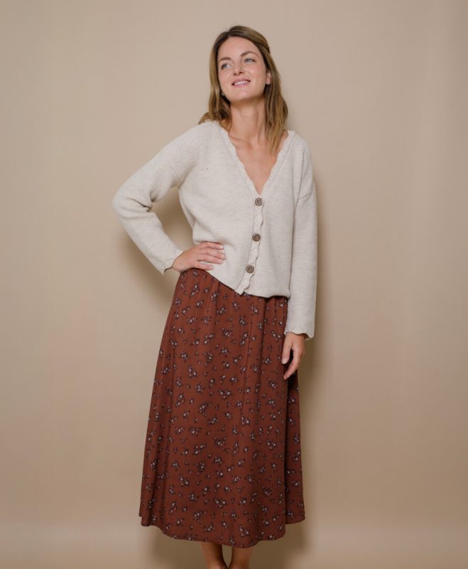 robe pull holly rouille