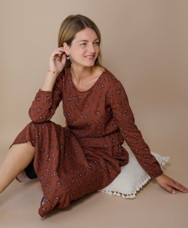 robe pull holly rouille