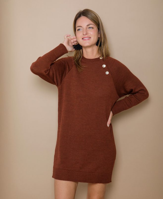 robe pull holly rouille