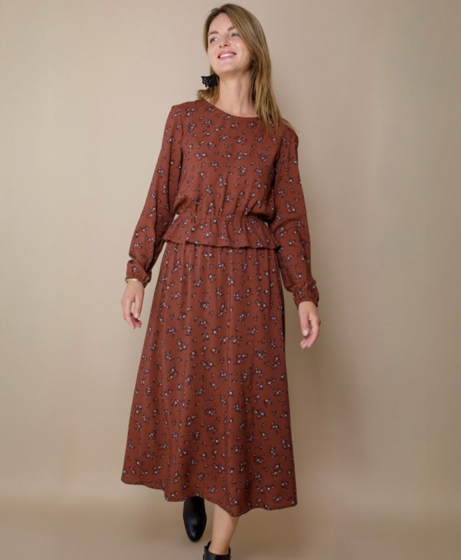 robe pull holly rouille