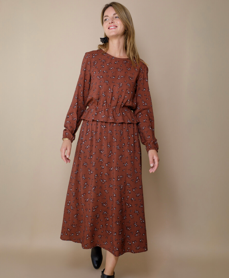 robe pull holly rouille